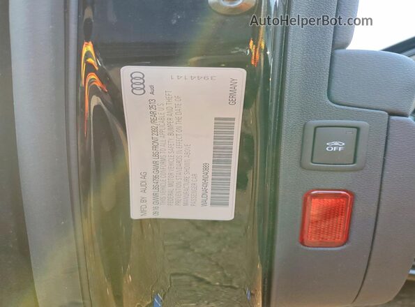 WAUDNAF4XHN040889 2017 AUDI A4 Black ძრავის განყოფილების ხედი