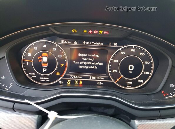WAUDNAF4XHN040889 2017 AUDI A4 Black ხელსაწყოთა პანელის ხედი