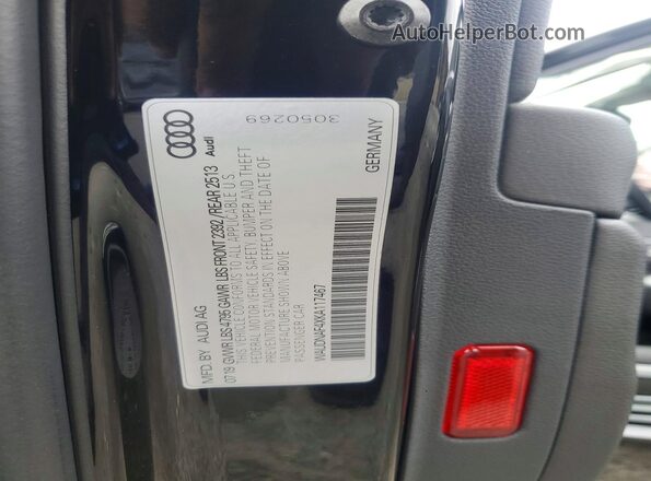 WAUDNAF4XKA117467 2019 AUDI A4 Black Widok komory silnika