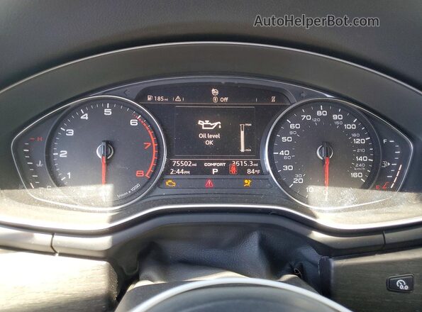 WAUDNCF57KA064666 2019 AUDI A5 Black Vista del cuadro de instrumentos