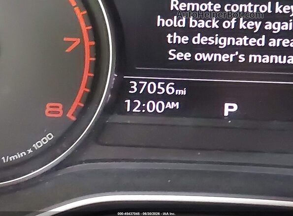WAUDNCF5XKA093272 2019 AUDI A5 Black Vista interior de 360 grados