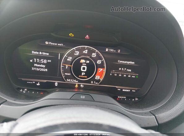WAUE1GFF3LA012761 2020 AUDI S3 Серый Вид задних сидений