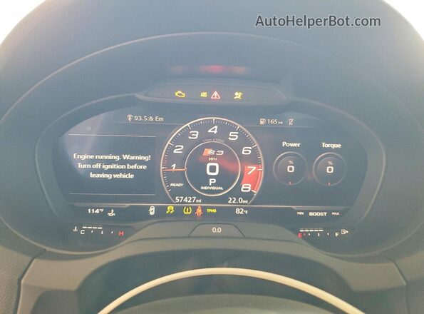 WAUE1GFFXLA103557 2020 AUDI S3 White Вид щитка приладів