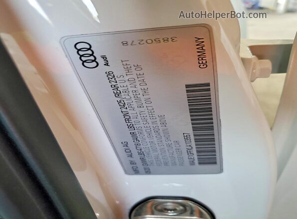 WAUE1GFFXLA103557 2020 AUDI S3 White Вид підкапотного простору