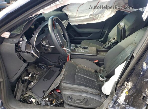 WAUE8AF24MN015393 2021 AUDI A6 Blue Vista interior delantera
