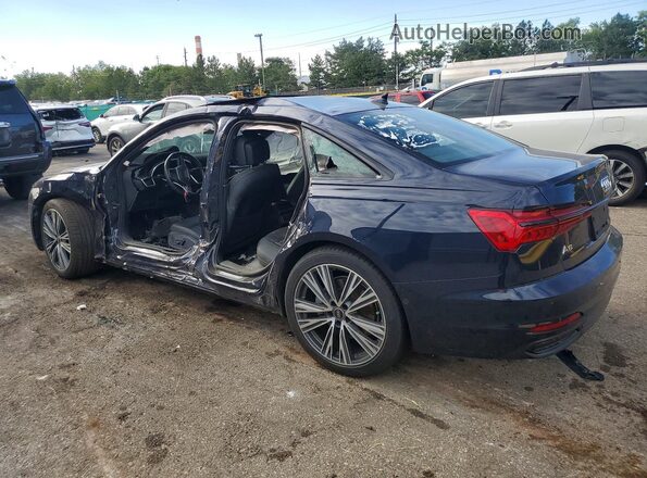 WAUE8AF24MN015393 2021 AUDI A6 Blue Trasero izquierdo