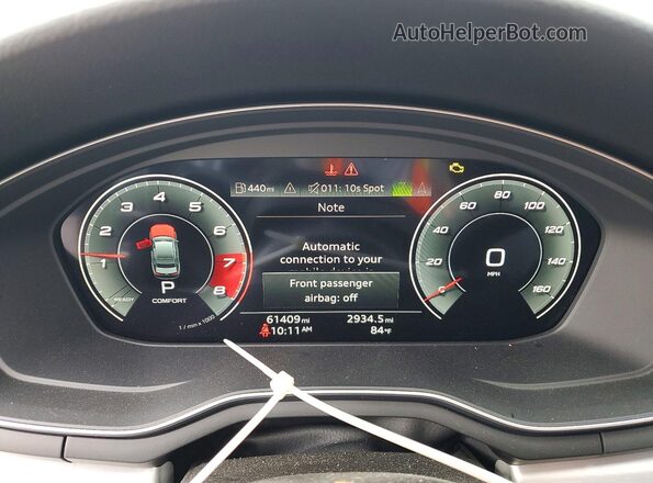 WAUEAAF40MA039588 2021 AUDI A4 Gray Vista del cuadro de instrumentos