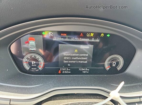 WAUEAAF41MA031354 2021 AUDI A4 Blue Widok zestawu wskaźników