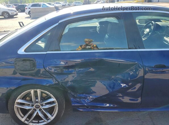 WAUEAAF41MN005863 2021 AUDI A4 Blue Vista de los asientos traseros