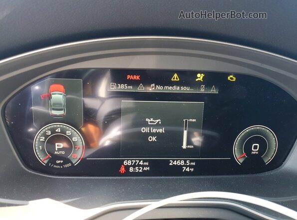 WAUEAAF41MN005863 2021 AUDI A4 Blue Vista del cuadro de instrumentos