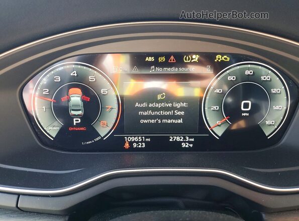 WAUEAAF41NN011826 2022 AUDI A4 Black Widok zestawu wskaźników