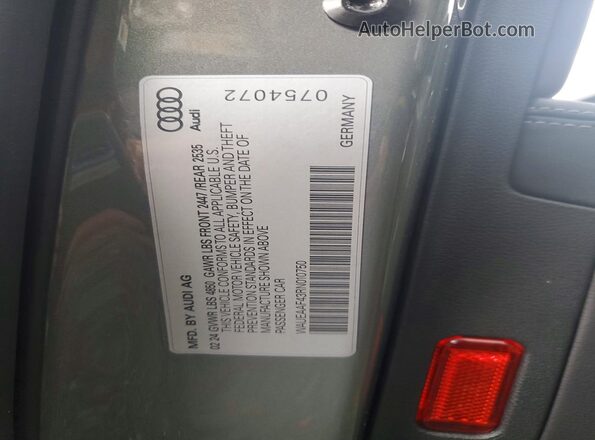 WAUEAAF43RN010750 2024 AUDI A4 Gray Vista de la etiqueta del VIN