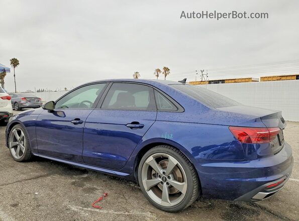 WAUEAAF47MA064455 2021 AUDI A4 Blue Задня ліва чверть