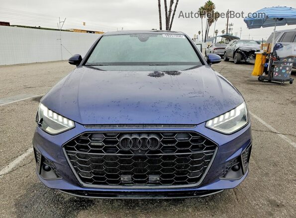 WAUEAAF47MA064455 2021 AUDI A4 Blue Вид спереду