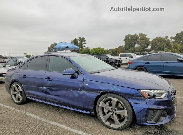 WAUEAAF47MA064455 2021 AUDI A4 Blue Передня права чверть