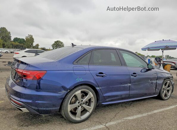 WAUEAAF47MA064455 2021 AUDI A4 Blue Задня права чверть