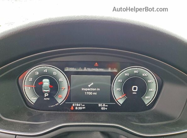 WAUEAAF47MA064455 2021 AUDI A4 Blue Вид щитка приладів