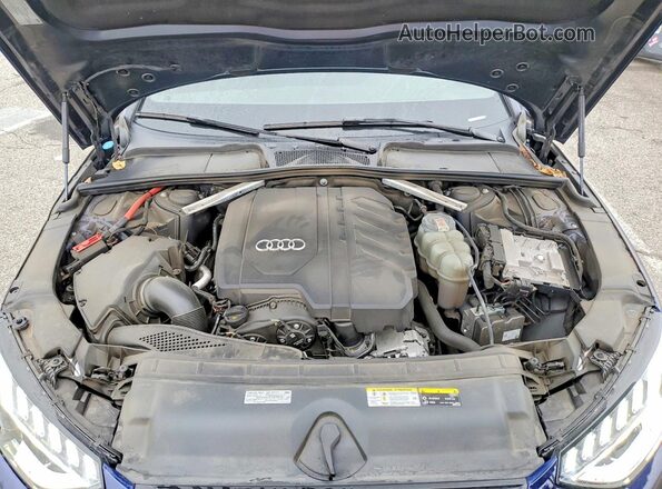WAUEAAF47MA064455 2021 AUDI A4 Blue Вид задньої частини салону