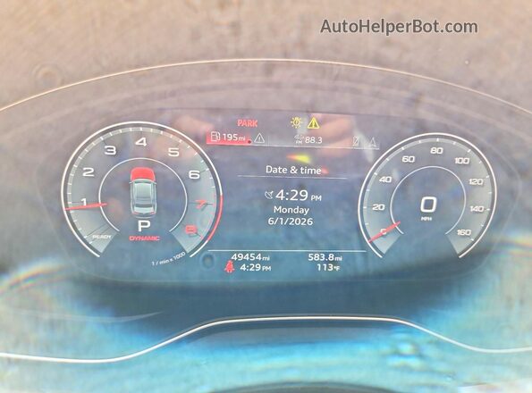 WAUEAAF47PN008030 2023 AUDI A4 Gray Սարքավորումների վահանակի տեսք