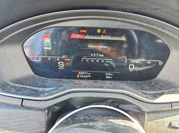 WAUEAAF47PN016497 2023 AUDI A4 White Սարքավորումների վահանակի տեսք