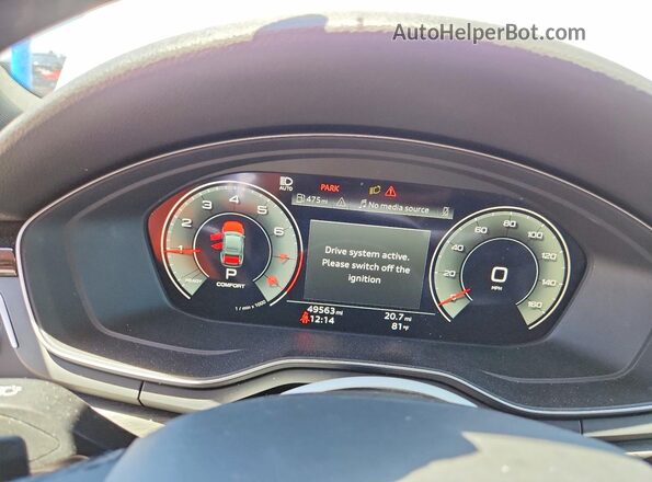 WAUEAAF4XPN011309 2023 AUDI A4 White Սարքավորումների վահանակի տեսք