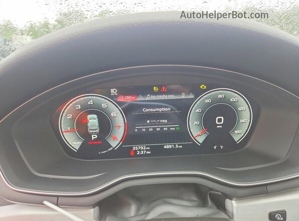 WAUEACF55PA012265 2023 AUDI A5 Black Вид щитка приладів