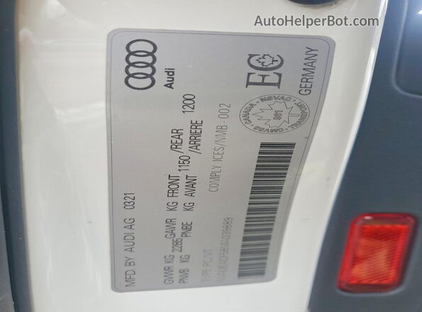WAUEACF58MA039889 2021 AUDI A5 White Вид підкапотного простору