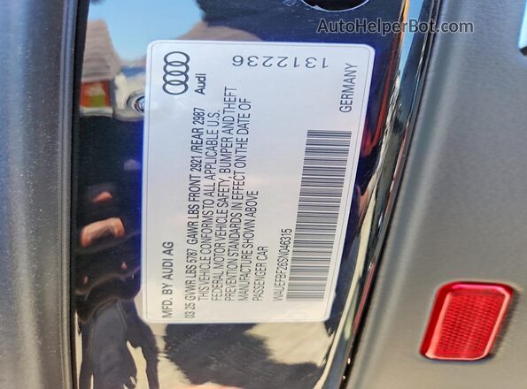 WAUEFBF26SN046315 2025 AUDI S6 Black Widok komory silnika