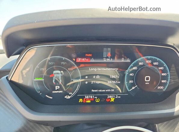 WAUEJBFW2N7004895 2022 AUDI E-TRON Белый Вид щитка приборов