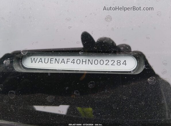 WAUENAF40HN002284 2017 AUDI A4 Черный Вид подкапотного пространства