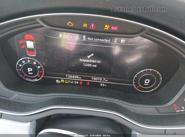 WAUENAF40HN016752 2017 AUDI A4 Black Вид задніх сидінь
