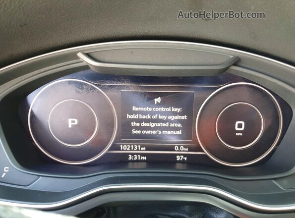WAUENAF42HN062759 2017 AUDI A4 Black Вид щитка приладів