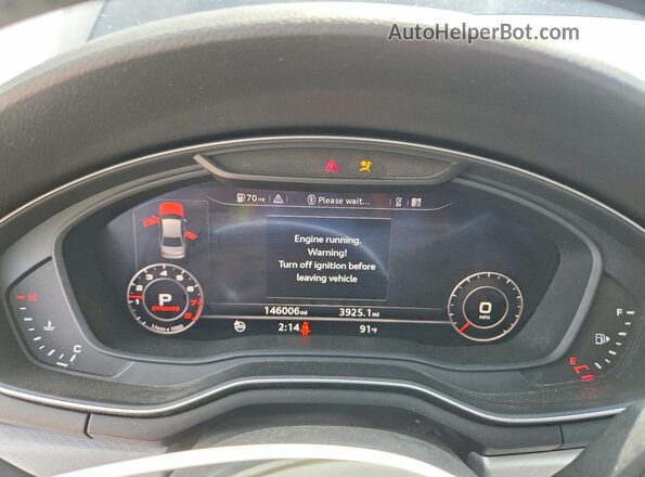 WAUENAF42HN069713 2017 AUDI A4 Blue Widok zestawu wskaźników