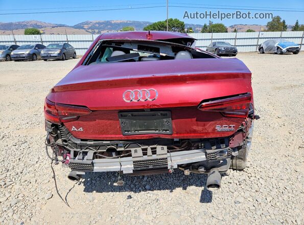 WAUENAF42JA010139 2018 AUDI A4 Burgundy Вид ззаду