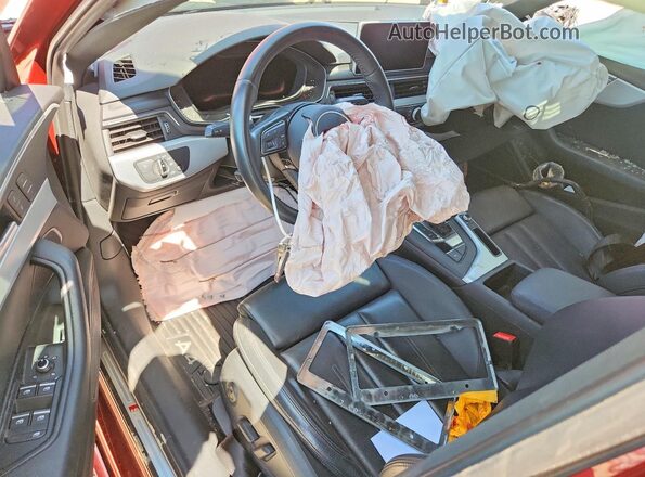 WAUENAF42JA010139 2018 AUDI A4 Burgundy Вид панелі приладів