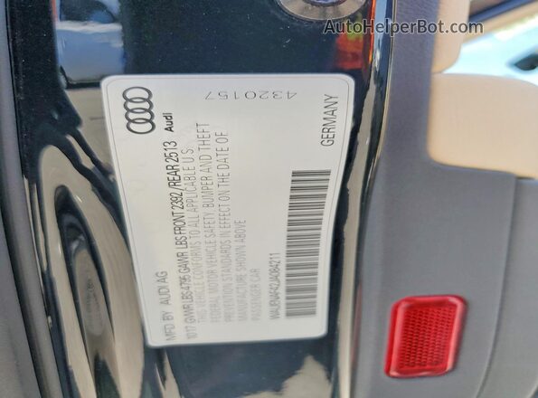 WAUENAF42JA084211 2018 AUDI A4 Black Vista del compartimento del motor