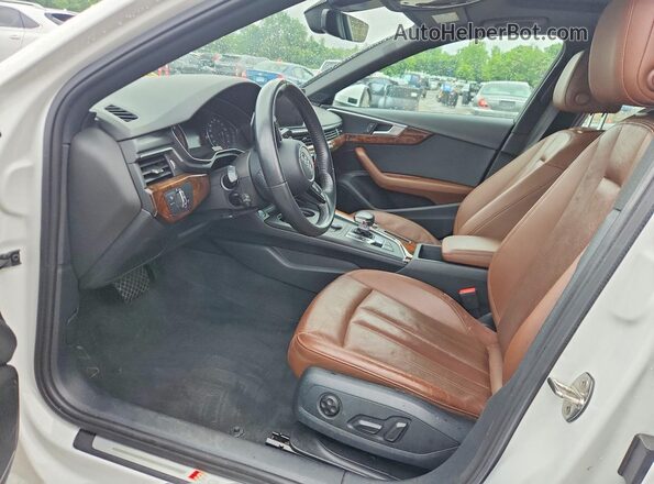WAUENAF42JN009940 2018 AUDI A4 Белый Вид салона спереди