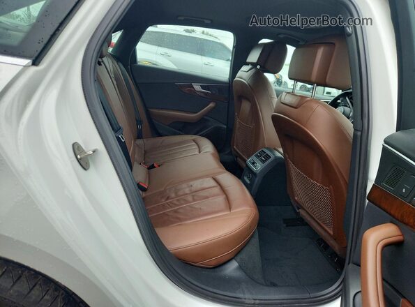 WAUENAF42JN009940 2018 AUDI A4 Белый Вид задних сидений
