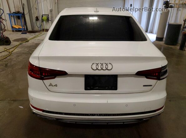 WAUENAF42KA015665 2019 AUDI A4 White Вид ззаду