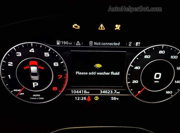 WAUENAF42KA015665 2019 AUDI A4 White Вид щитка приладів