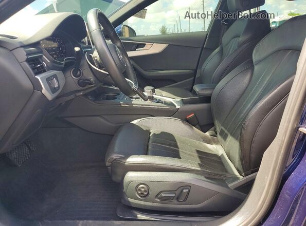 WAUENAF42KA114101 2019 AUDI A4 Blue Front interior view