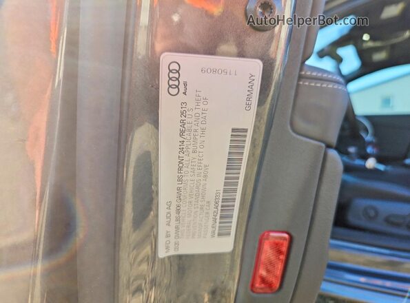 WAUENAF42LA063331 2020 AUDI A4 Gray Вид підкапотного простору