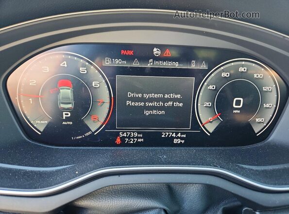 WAUENAF42LA063331 2020 AUDI A4 Gray Вид щитка приладів