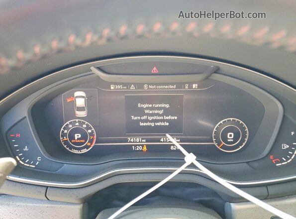 WAUENAF43HN027454 2017 AUDI A4 Gray Vista del cuadro de instrumentos