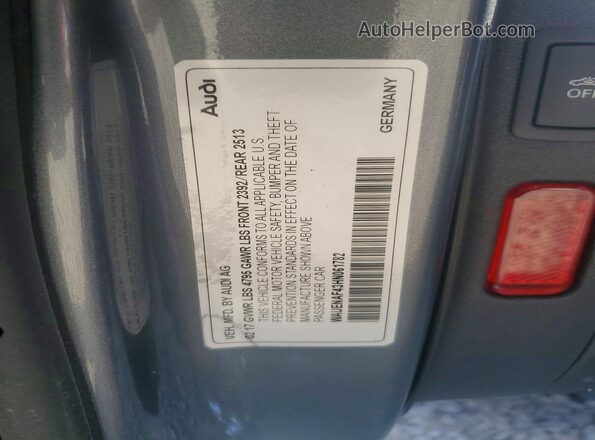 WAUENAF43HN061782 2017 AUDI A4 Gray Շարժիչի բաժամունքի տեսք