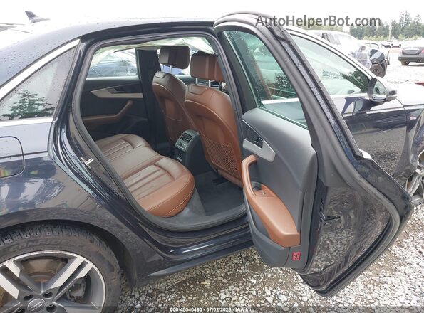 WAUENAF43JA077381 2018 AUDI A4 Dark Blue VIN sticker view