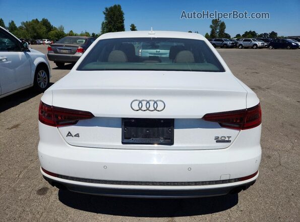WAUENAF43JN004813 2018 AUDI A4 White Rear view