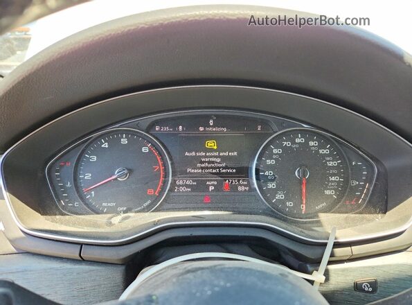 WAUENAF43JN004813 2018 AUDI A4 White Instrument cluster view