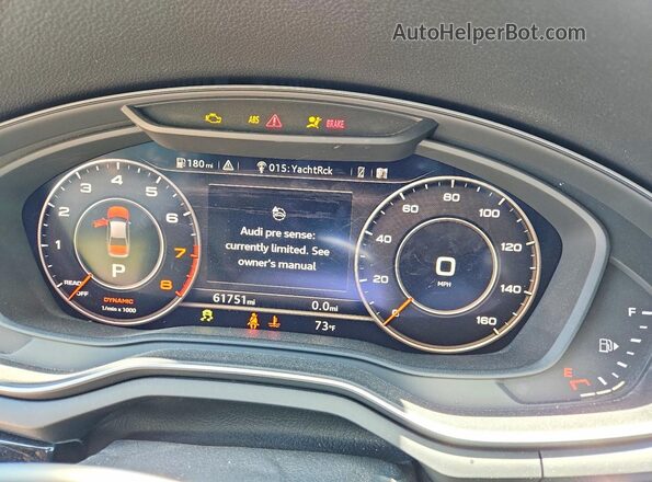 WAUENAF43KA109151 2019 AUDI A4 Black Widok zestawu wskaźników