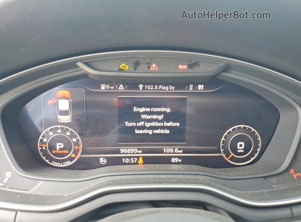 WAUENAF44HN060933 2017 AUDI A4 White Vista del cuadro de instrumentos